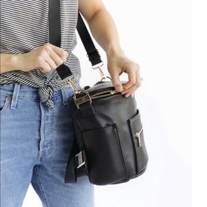 Fawn Design Mini Black Backpack and Crossbody Bag